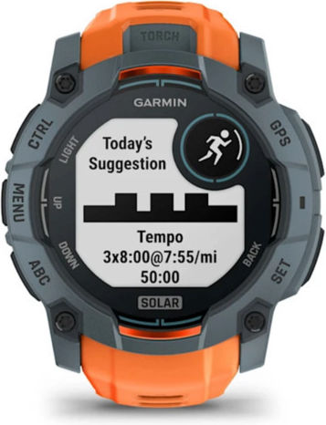 Garmin Instinct 3 Solar Aluminium 50mm Waterproof Smartwatch with Heart Rate Monitor (Twilight with Solstice Band)