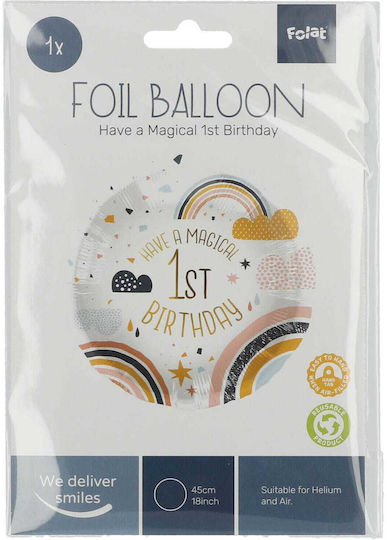 Luftballon Folie 18″ Happy 1st 45cm