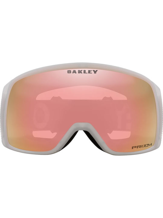 Oakley Flight Tracker S Ski & Snowboard Goggles Kids Beige with Lens in Pink Color