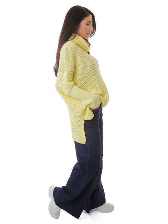 Μπλε Σκούρο Wide Leg Τζιν Παντελόνι