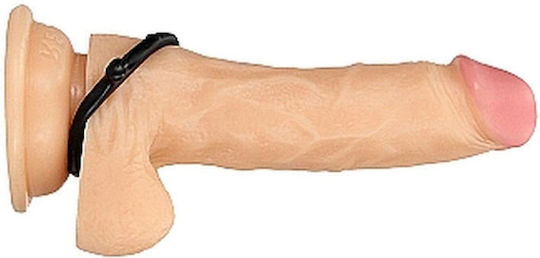 Shots Gummy Cock Ring Medium Пръстен Петел Черен SHT373BLK