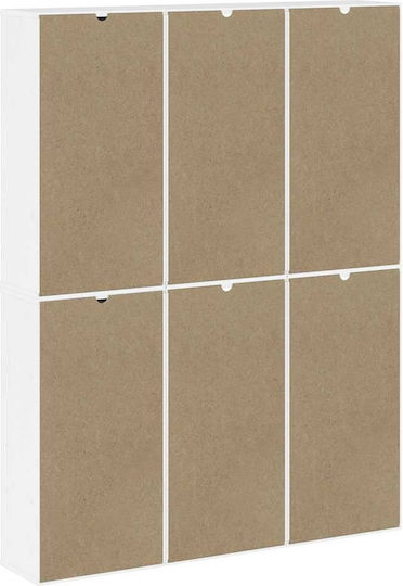 Odda Hängeschrank fürs Wohnzimmer aus Massivholz Weiß 40x24x79 cm