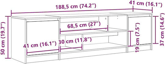 Suport TV Black Oak L188.5xW41xH50cm