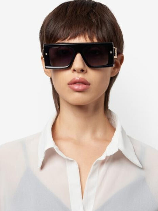 Dsquared2 Unisex Sunglasses with Black Plastic Frame and Black Lens D2 0169/S 807/9O