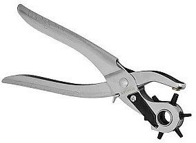 Clește pentru perforat curele din piele nituit cu capse 6 dimensiuni oțel 23cm premium original oferte