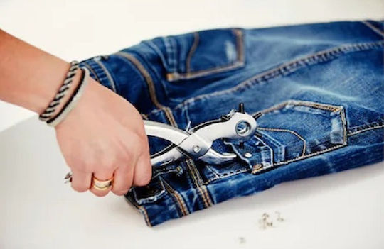 Clește pentru perforat curele din piele nituit cu capse 6 dimensiuni oțel 23cm premium original oferte