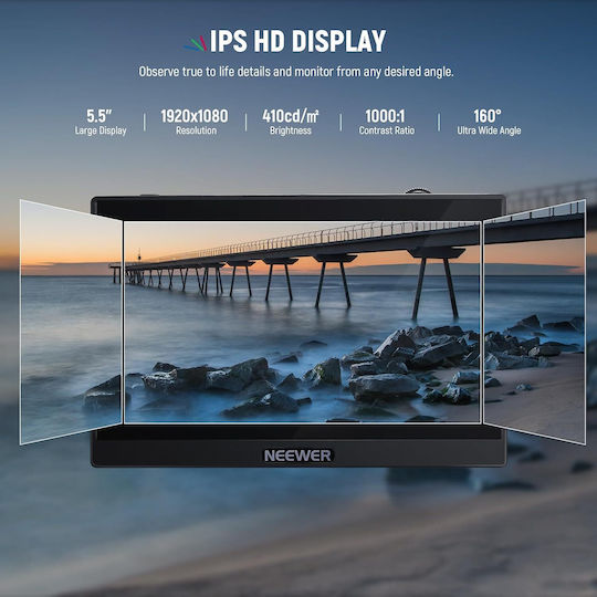 Neewer F500 5,5 Zoll Kamera-Feld-Touchscreen-Monitor F550 Li-Ionen-Akku 10102930