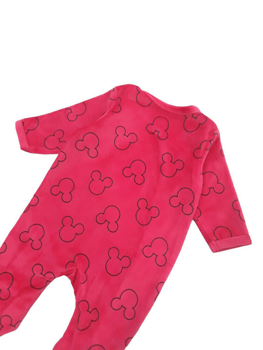 Disney Mickey Baby Bodysuit Long-Sleeved Velvet Red