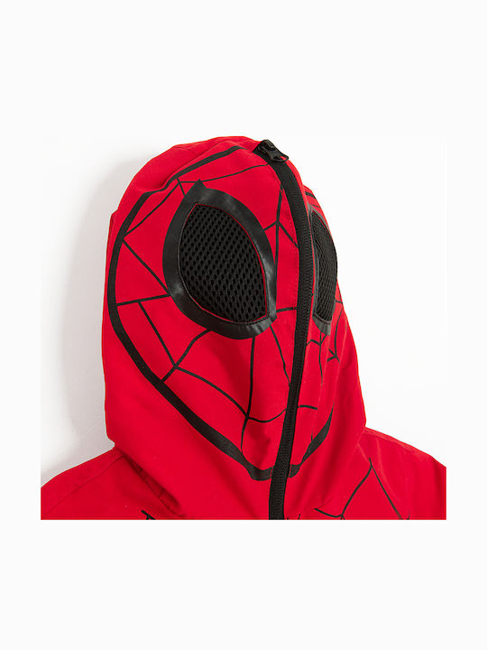 Детско Ежедневно Яке с Качулка Червено Spiderman Marvel