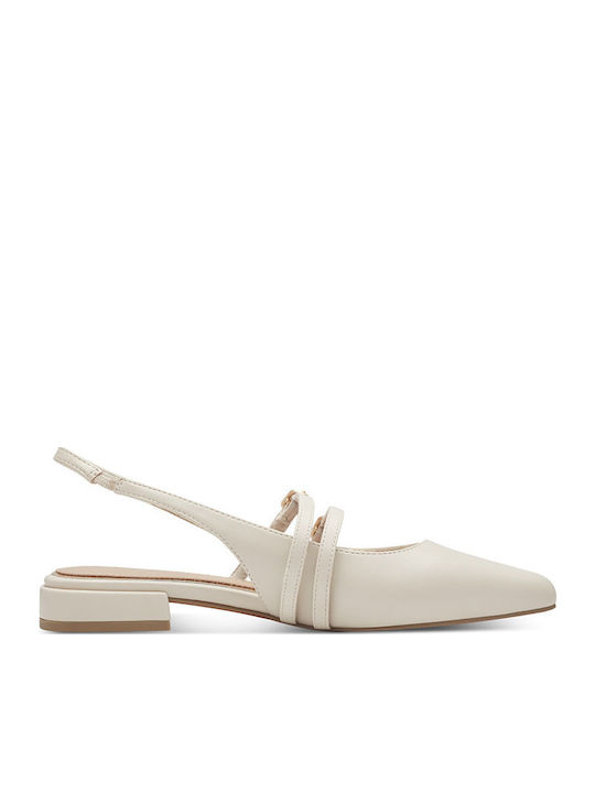 Pumps mit Riemchen Beige