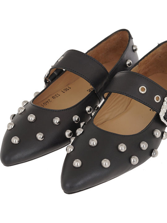 Leather Black Low Heels