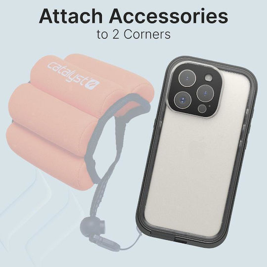 Catalyst Total Protection Back Cover Πλαστικό / Σιλικόνης 2mm με Λουράκι Αδιάβροχο Μαύρο (iPhone 16 Pro)
