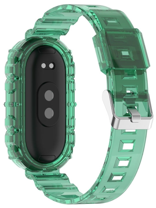 Xiaomi Smart Band 9 9 Nfc Glacier Metal Buckle Ενσωματωμένη Ζώνη Ρολογιού Tpu Διαφανές Πράσινο