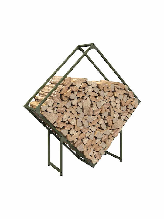 vidaXL Brennholz Hölzernes Regal Holzlagerung 100x25x100cm