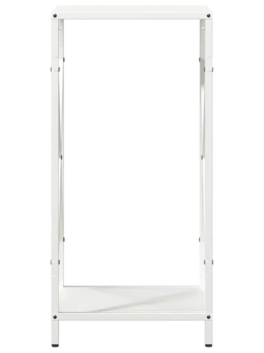 vidaXL Inox Ράφι Αποθήκευσης Ξύλων 34x25x70cm Λευκό