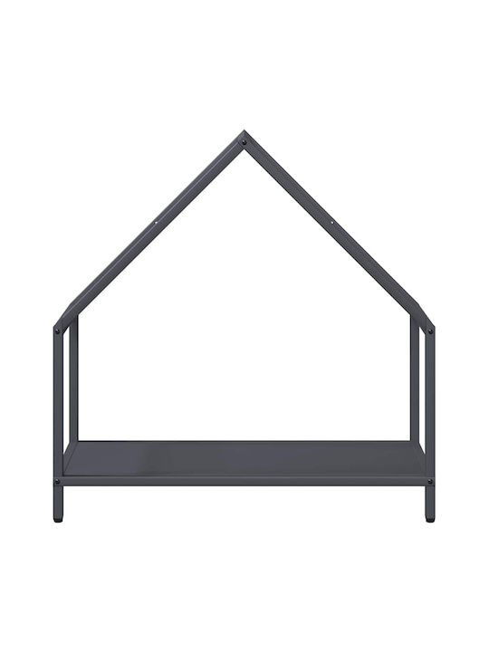 vidaXL Inox Ράφι Αποθήκευσης Ξύλων 60x25x60cm Γκρι