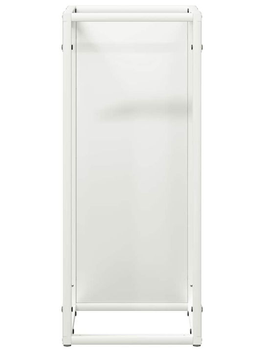 vidaXL Inox Ράφι Αποθήκευσης Ξύλων 25x25x60cm Λευκό