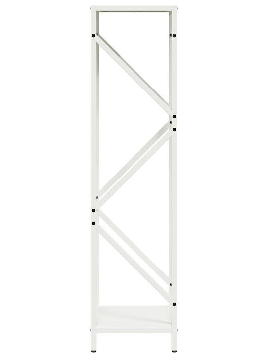 vidaXL Inox Ράφι Αποθήκευσης Ξύλων 34x25x100cm Λευκό