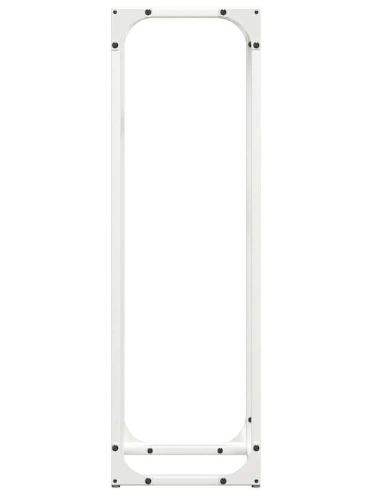 vidaXL Inox Ράφι Αποθήκευσης Ξύλων 25x25x80cm Λευκό
