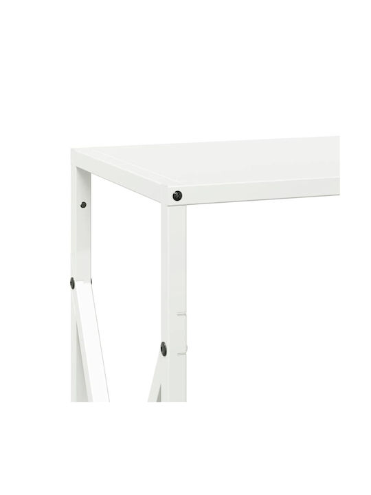 vidaXL Inox Ράφι Αποθήκευσης Ξύλων 34x25x70cm Λευκό