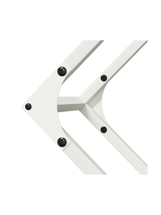 vidaXL Inox Ράφι Αποθήκευσης Ξύλων 100x25x100cm Λευκό