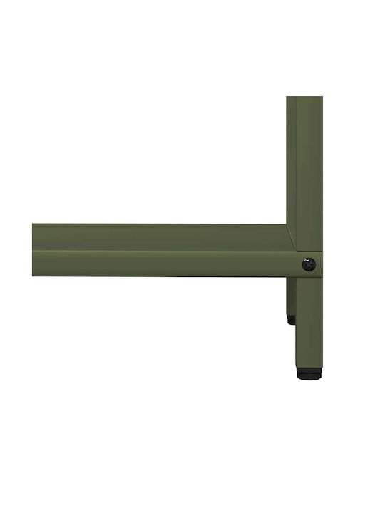 vidaXL Lemn de foc Inox Raft Depozitare lemne 60x25x60cm Verde