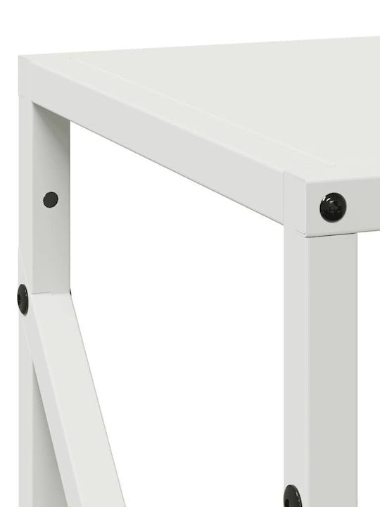 vidaXL Inox Ράφι Αποθήκευσης Ξύλων 34x25x100cm Λευκό
