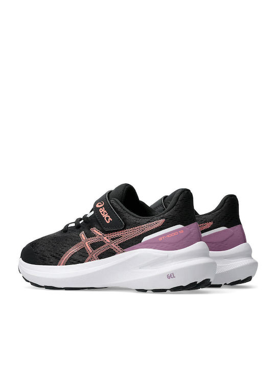 Gt-1000 13 Ps Kids Sports Shoes Running with Hoop & Loop Closure Black