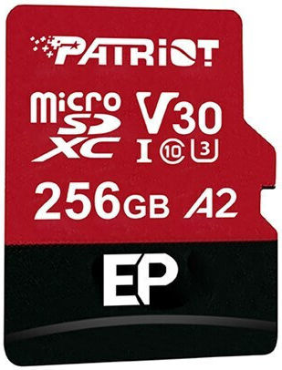 Patriot microSDXC 256GB U3 V30 A2 90MB/s With Adapter