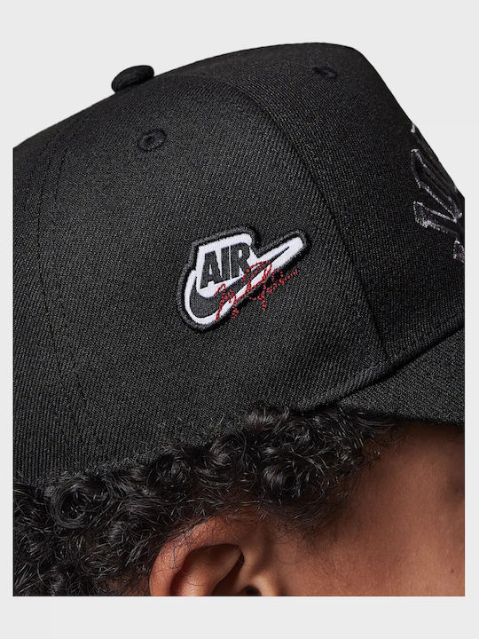 Jordan Kids' Hat Jockey Fabric Curve Brim Black