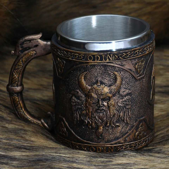 Cup Mug Beer Tea Coffee Water Norse Mythology God Odin Dark Shade 330ml