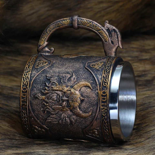 Cup Mug Beer Tea Coffee Water Norse Mythology God Odin Dark Shade 330ml