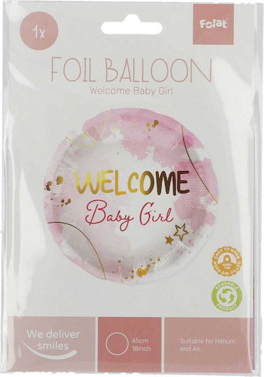 Balloon Foil Pink 18″ Welcome 45cm