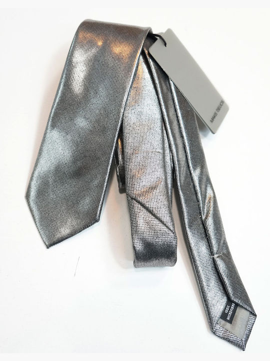 Makis Tselios Fashion Men's Tie in Silver Color