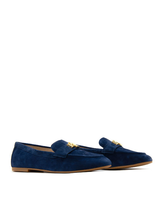 Averi Δερμάτινα Γυναικεία Loafers σε Μπλε Χρώμα