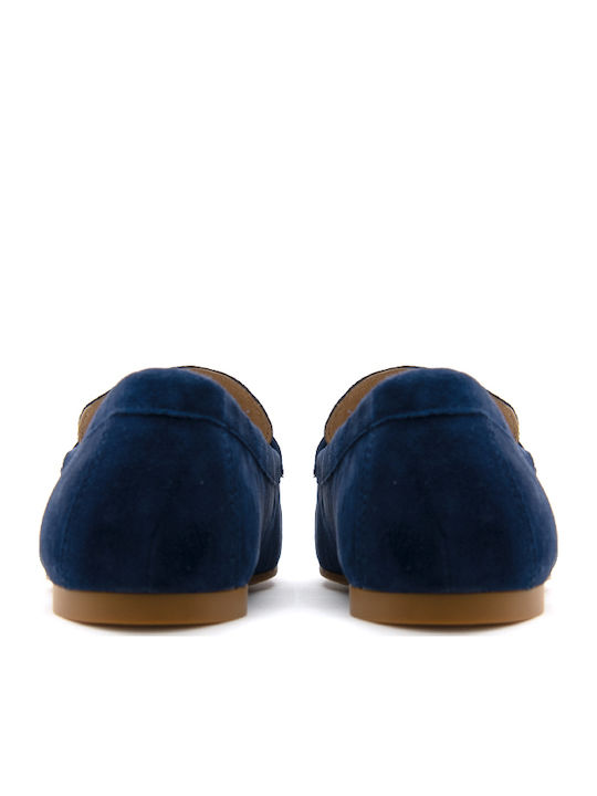 Averi Δερμάτινα Γυναικεία Loafers σε Μπλε Χρώμα