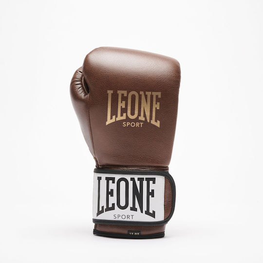 Leone 1947 Boxing Gloves Leather for Match Brown