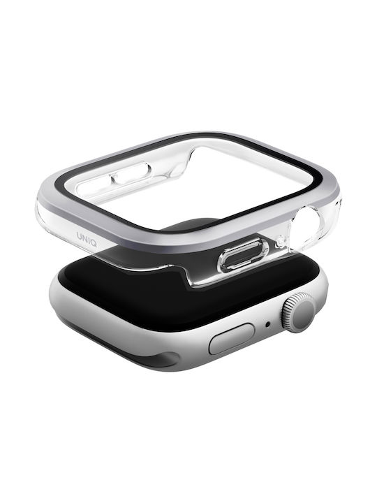 Uniq Voute Θήκη Apple Watch Series 10 42mm Tempered Glass Ασημί Uniq Voute Θήκη Apple Watch Series 10 42mm Tempered Glass Ασημί