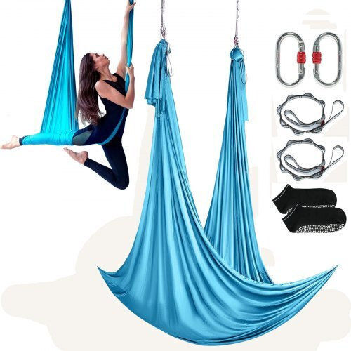 Vevor 5m Yoga Hammock Set Blue Dck5x28mqzsc268b2v0