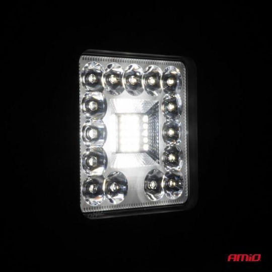 Amio Προβολεας Εργασιας Τετραγωνος Led 96w 9-36v 8.000lm 6.500k Awl61 Amio 1 Τεμ 04202/am