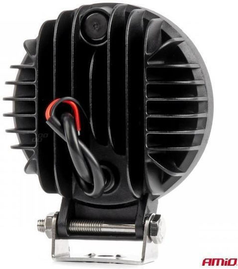 Amio Round LED Work Spotlight 57W 9-36V 10,000lm 6,500K Awl65 Amio 1 Piece 04206/am