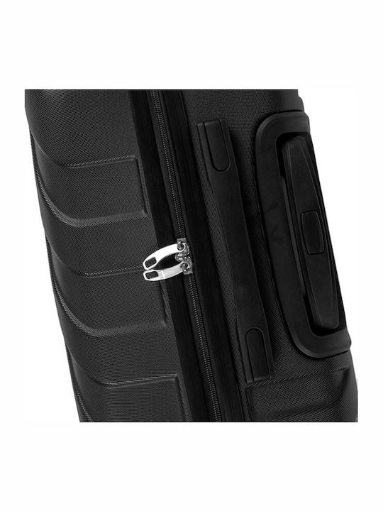 Mittlerer Reisekoffer Hartschalen Black mit 4 Räder Höhe 61cm