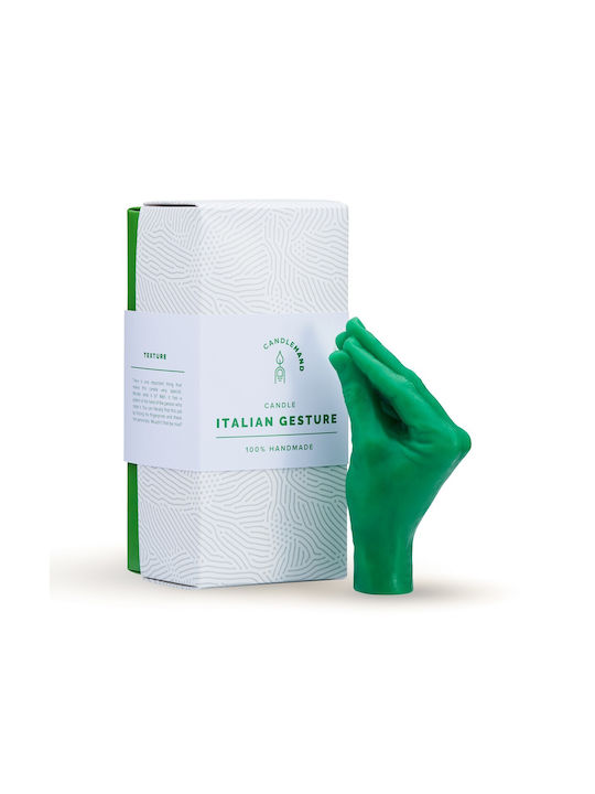 Candlehand Διακοσμητικό Κερί Πράσινο 360gr