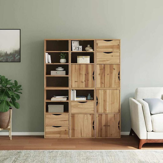 Sideboard made of Solid Wood with Drawers Coffee 40x24x79cm