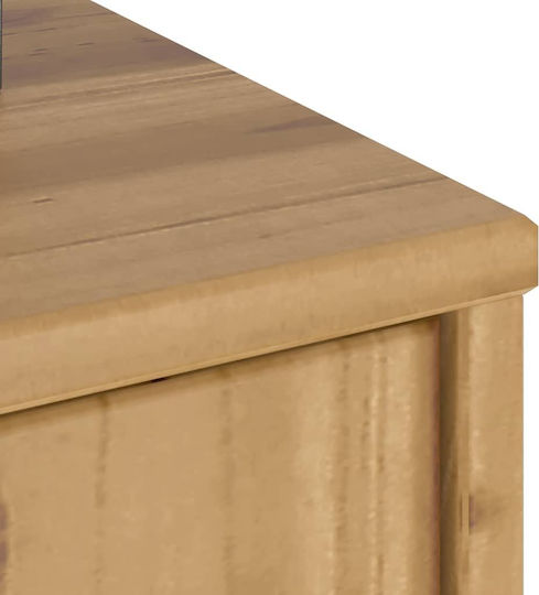 Sideboard made of Solid Wood Coffee 40x24x79cm