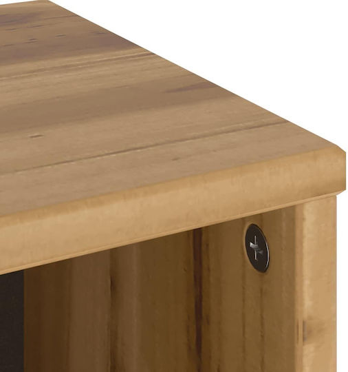 Sideboard made of Solid Wood with Drawers Coffee 40x24x79cm