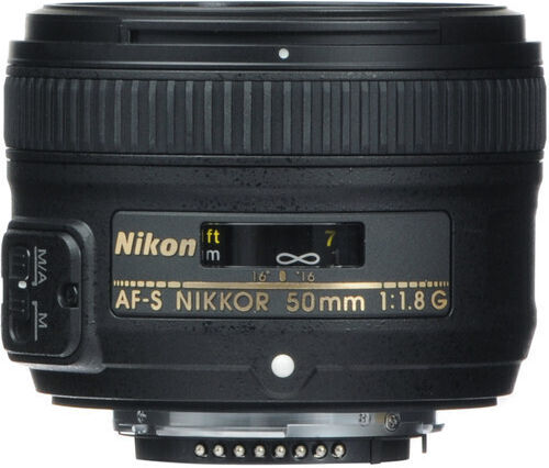 Nikon Full Frame Camera Lens AF-S Nikkor 50mm f/1.8G Fixed for Nikon F Mount Black