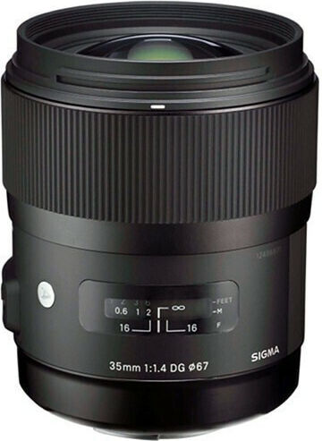 Sigma Full Frame Φωτογραφικός Φακός 35mm f/1.4 DG HSM Art Wide Angle για Nikon F Mount Μαύρος