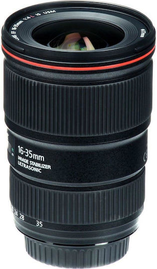 Canon Full Frame Φωτογραφικός Φακός 16-35mm f/4L IS USM Wide Angle Zoom για Canon EF Mount Μαύρος