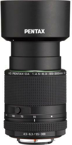 Pentax Crop Camera Lens DA 55-300mm f/4.5-6.3 ED PLM WR RE Standard Zoom / Tele Zoom for Pentax K Mount Black